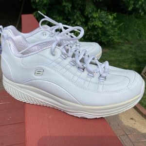 Skechers Shape Ups XF Extended Fitness Sneakers Tennis Shoes White Womens 12321